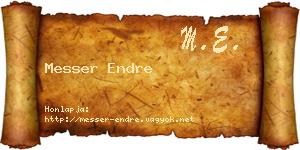 Messer Endre névjegykártya