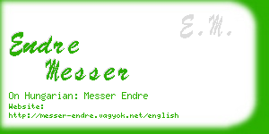 endre messer business card